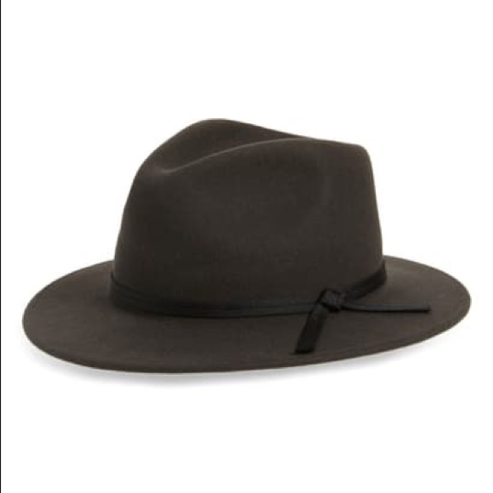 BRIXTON
Coleman Wool Fedora In Washed Black